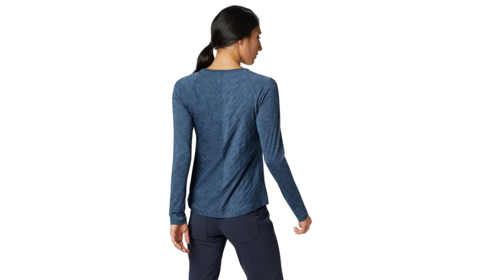 Mountain Hardwear Mighty Stripe Long Sleeve T - Womens, Zinc, Small, 1847611492-S