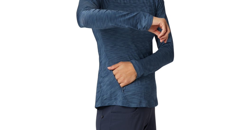Mountain Hardwear Mighty Stripe Long Sleeve T - Womens, Zinc, Small, 1847611492-S