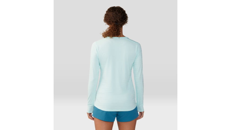Mountain Hardwear Mighty Stripe Long Sleeve Top - Womens, Pale Ice, Small, 2027941428-S