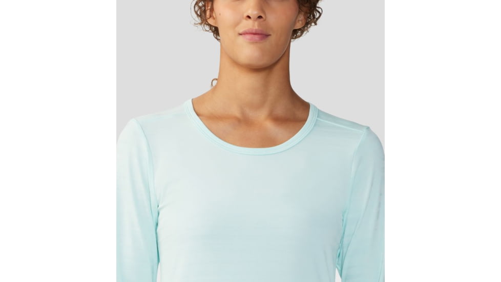 Mountain Hardwear Mighty Stripe Long Sleeve Top - Womens, Pale Ice, Small, 2027941428-S