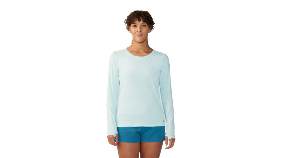 Mountain Hardwear Mighty Stripe Long Sleeve Top - Women's, Pale Ice, Extra Large, 2027941428-XL