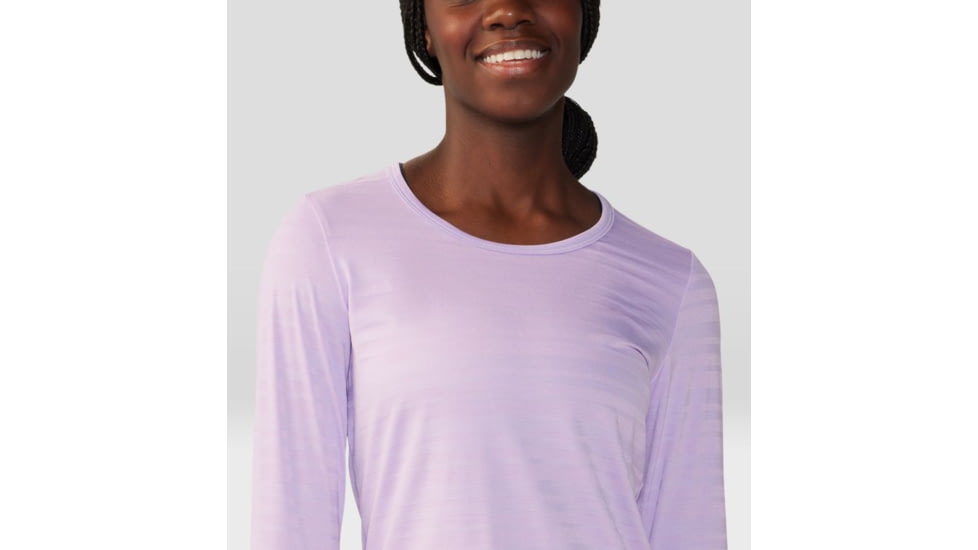 Mountain Hardwear Mighty Stripe Long Sleeve Top - Womens, Wisteria, Small, 2027941567-S