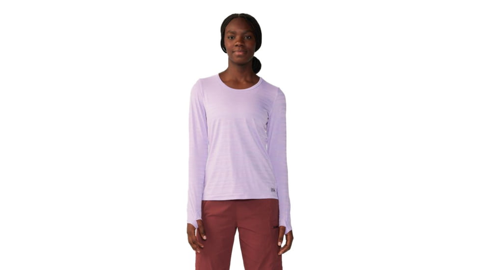 Mountain Hardwear Mighty Stripe Long Sleeve Top - Womens, Wisteria, Small, 2027941567-S
