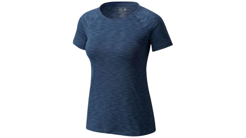 Mountain Hardwear Mighty Stripe Short Sleeve T-Shirt - Women's, Zinc, L 1708341493-L