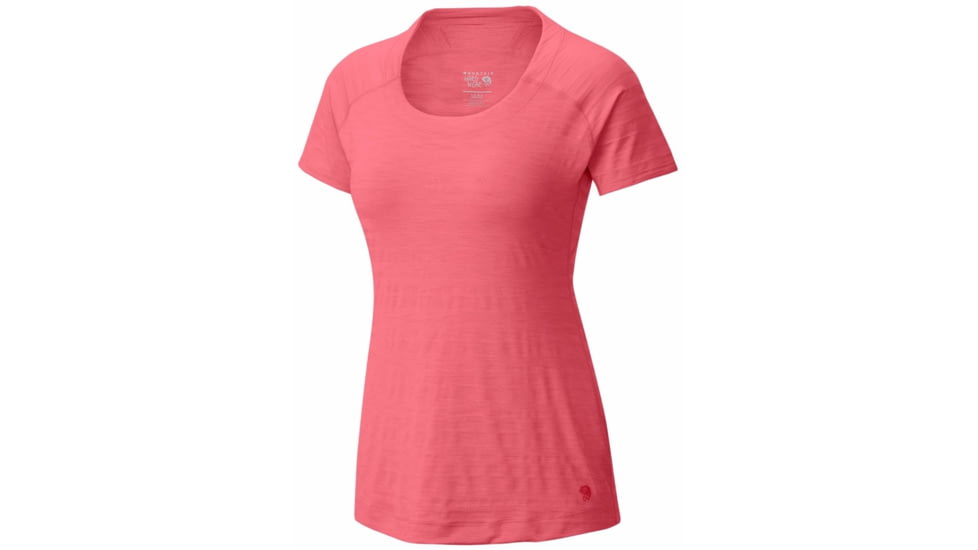 Mountain Hardwear Mighty Stripe Short Sleeve T - Women's-Paradise Pink-Medium