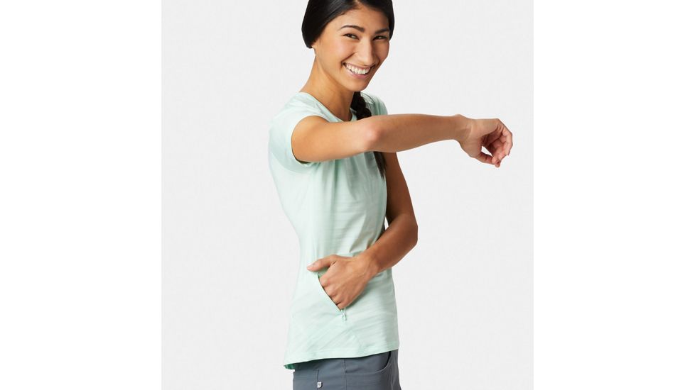 Mountain Hardwear Mighty Stripe Short Sleeve T - Womens, Pristine, Small, 1829631380-S