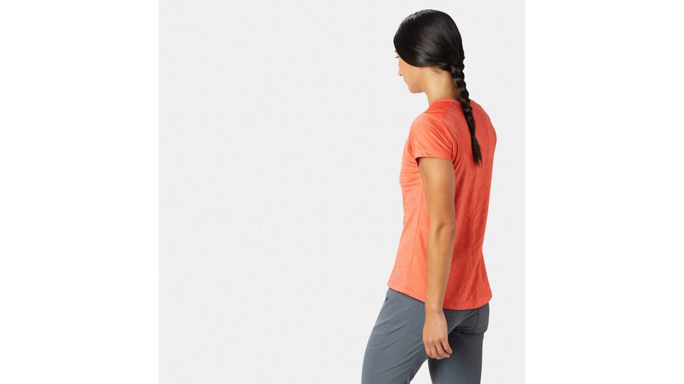 Mountain Hardwear Mighty Stripe Short Sleeve T - Womens, Solstice Red, Small, 1829631804-S