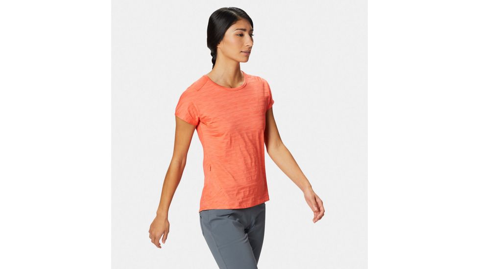 Mountain Hardwear Mighty Stripe Short Sleeve T - Womens, Solstice Red, Small, 1829631804-S