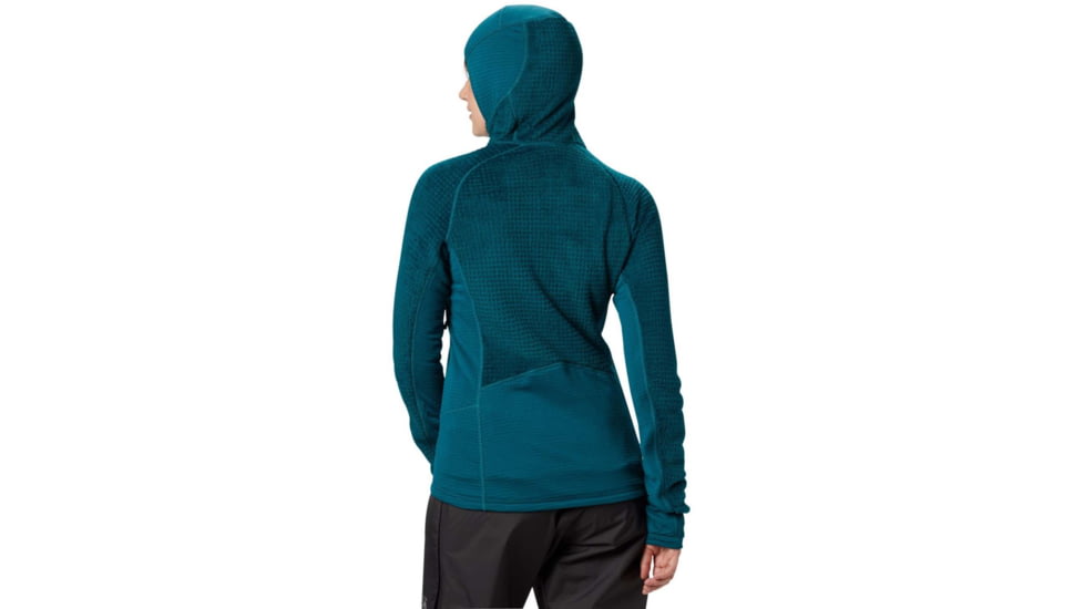 Mountain Hardwear Monkey Grid Hooded Jacket - Womens, Dive, Small, 1792951468-S