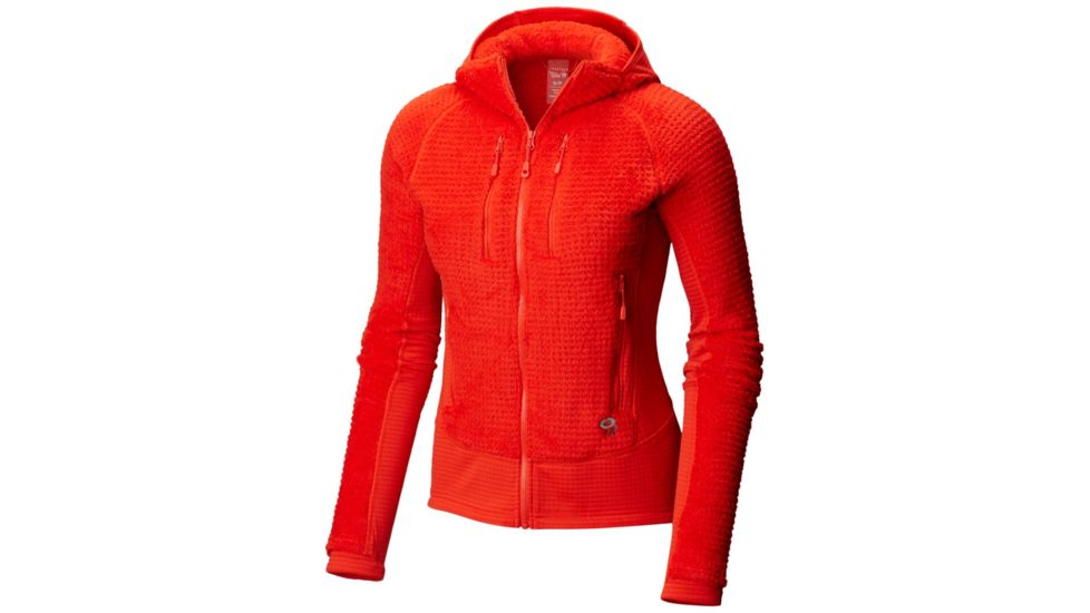 Mountain Hardwear Monkey Woman Grid Hooded Jacket, Fiery Red, XL, 1792951636-XL