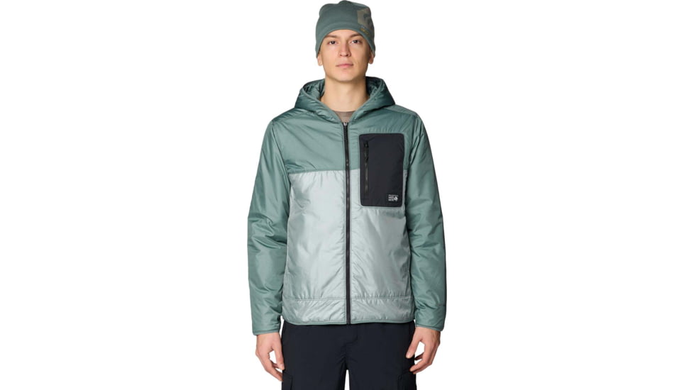 Mountain Hardwear Apres Pro Insulated Hooded Jacket - Men's, Wet Stone, Thunderhead Grey, XL, 2131801339-339-XL