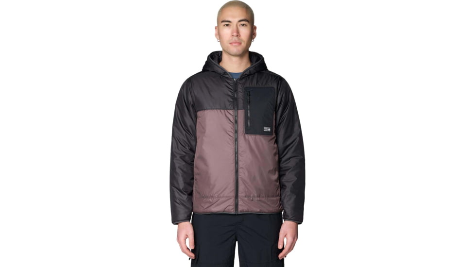 Mountain Hardwear Apres Pro Insulated Hooded Jacket - Men's, Purple Sage, Shark, S, 2131801574-574-S