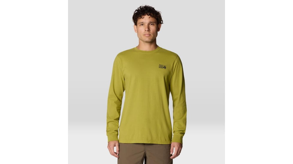 Mountain Hardwear Box Logo Long Sleeve Shirt - Men's, Bright Fatigue, XS, 2142581-331-XS
