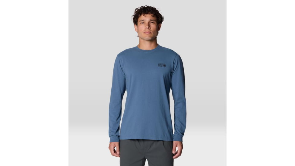 Mountain Hardwear Box Logo Long Sleeve Shirt - Men's, Adriatic Blue, M, 2142581-444-M