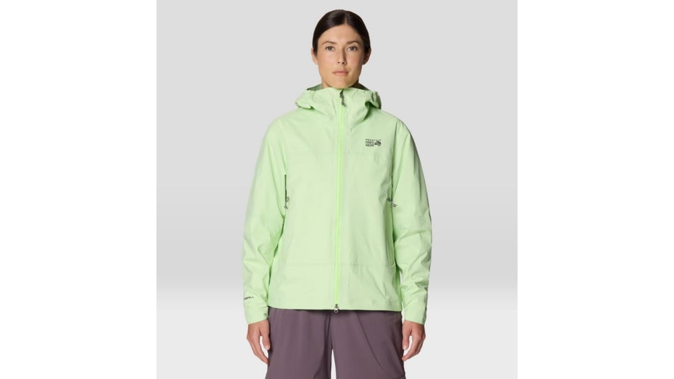 Mountain Hardwear Cloud Cipher Hooded Jacket - Women's, Frozen In Lime, L, 2146761386-386-L