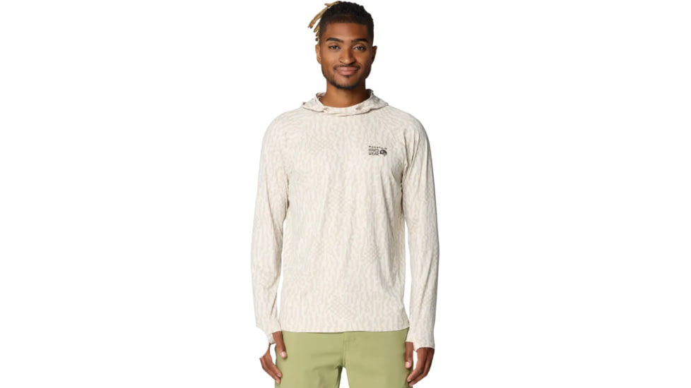 Mountain Hardwear Crater Lake Long Sleeve Hoody - Men's, Stone Digidaze Print, XXL, 190423038220