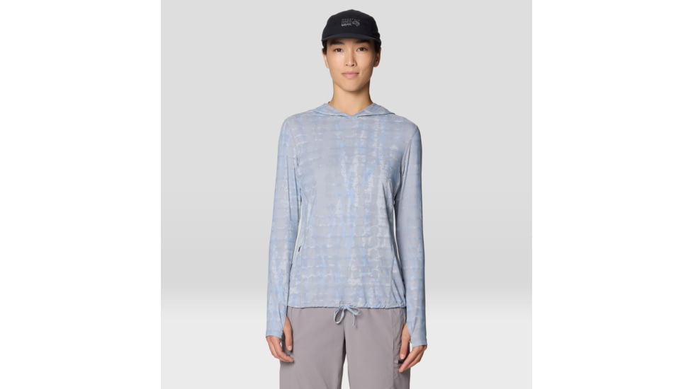 Mountain Hardwear Crater Lake Long Sleeve Hoody - Women's, Glacial Prismatic Print, XS, 1829681-100-XS