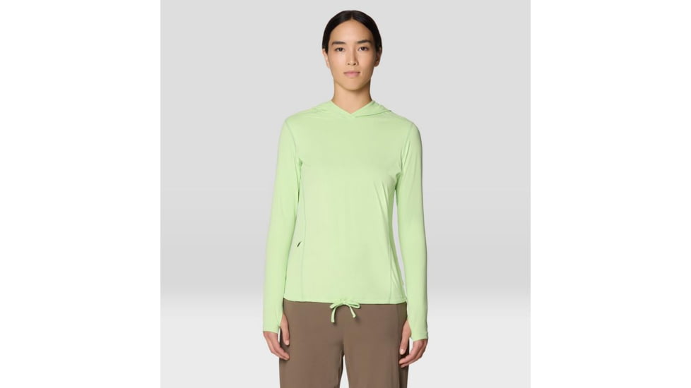 Mountain Hardwear Crater Lake Long Sleeve Hoody - Women's, Frozen In Lime, M, 1829681-386-M
