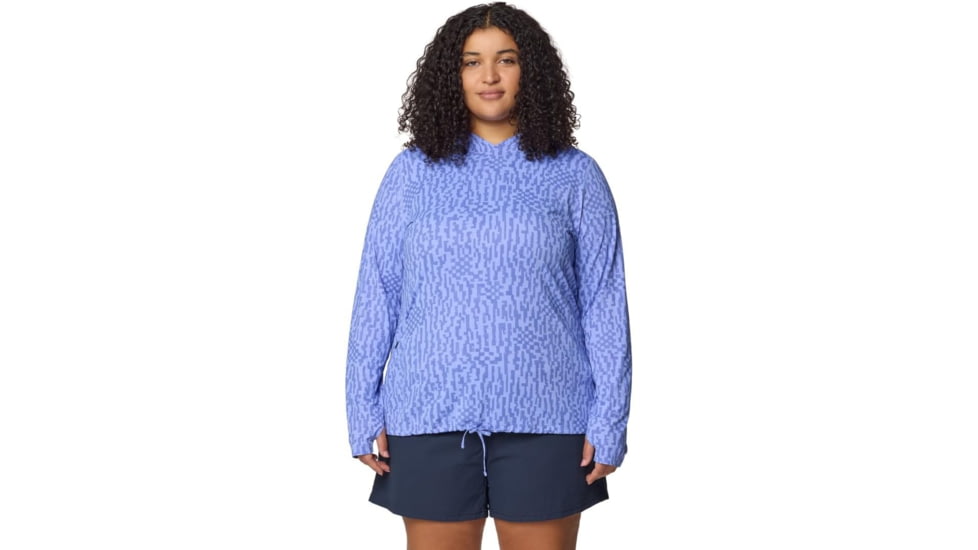 Mountain Hardwear Crater Lake Long Sleeve Hoody - Women's, Light Illusion Digidaze Print, XS, 190423023141