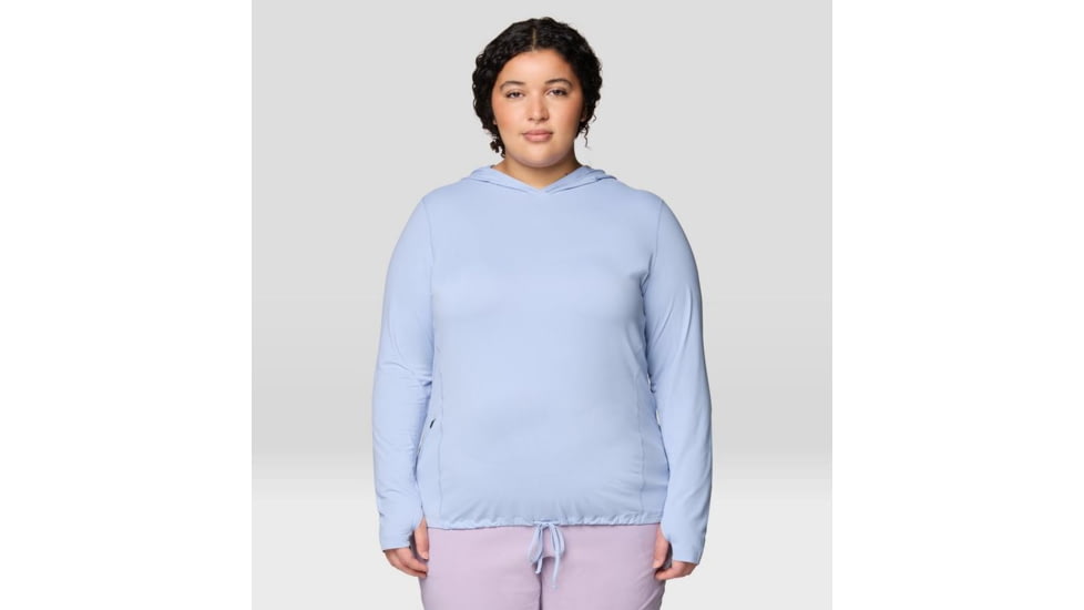 Mountain Hardwear Crater Lake LS Hoody - Women's Extended, Beach Breeze, 1X, 1829682-471-1X