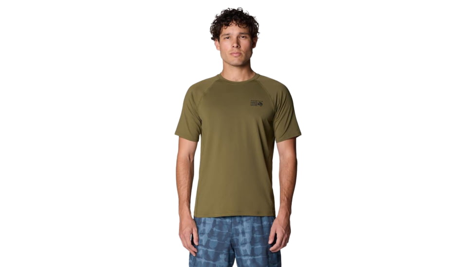 Mountain Hardwear Crater Lake Short Sleeve T-Shirt - Men's, Combat Green, XL, 1982431-353-XL
