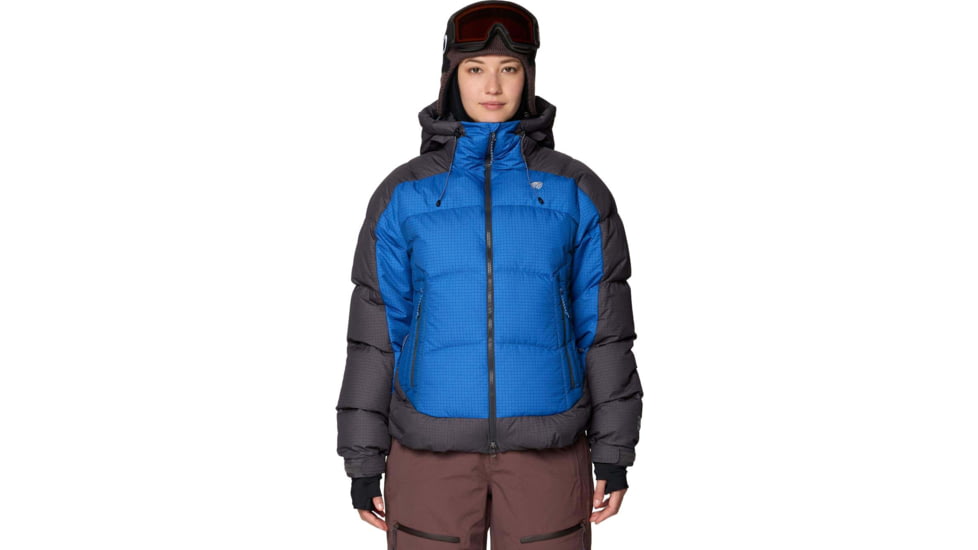 Mountain Hardwear Flow Factor Down Jacket - Women's, Berry Blue, Shark, M, 2166511488-488-M