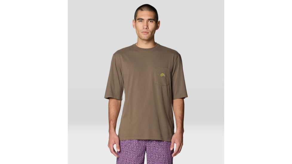 Mountain Hardwear MHW Graphic Pocket SS Top - Men's, tierra, XL, 2159851-246-XL