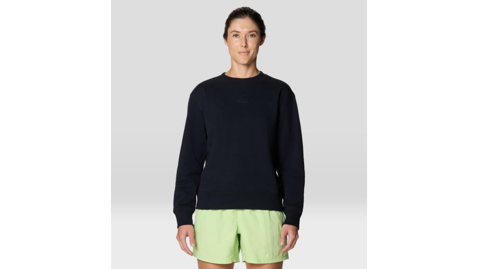 Mountain Hardwear MHW Logo Pullover Crew - Women's, Black, L, 2004341-013-L