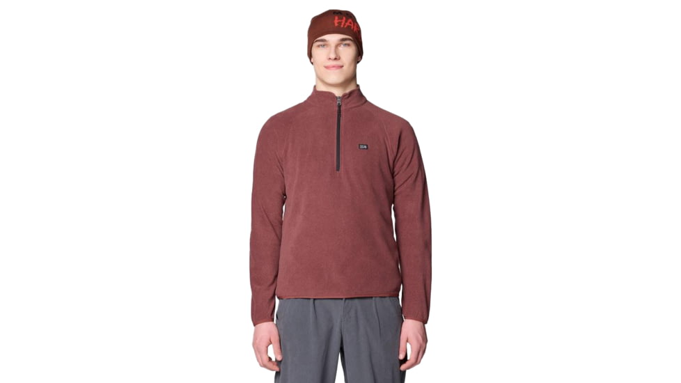 Mountain Hardwear Microchill 1/4 Zip Pullover - Men's, Bourbon Brown Heather, S, 2104711-615-S