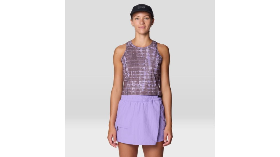 Mountain Hardwear Mountain Stretch Tanklette Top - Women's, Purple Sage Prismatic Print, XL, 2149221-574-XL