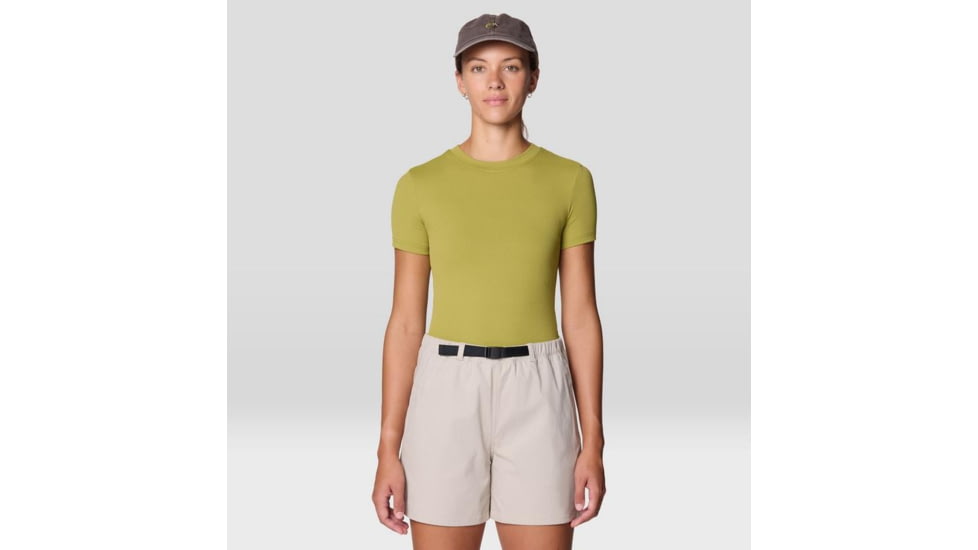 Mountain Hardwear Peak Knit Short Sleeve Shirt - Women's, Bright Fatigue, XL, 2113451-331-XL
