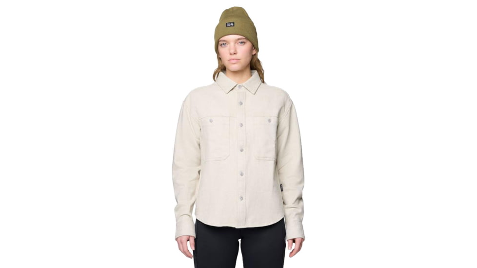 Mountain Hardwear Plusher Relaxed Long Sleeve Flannel - Women's, Stone Heather, XL, 2129691022-022-XL