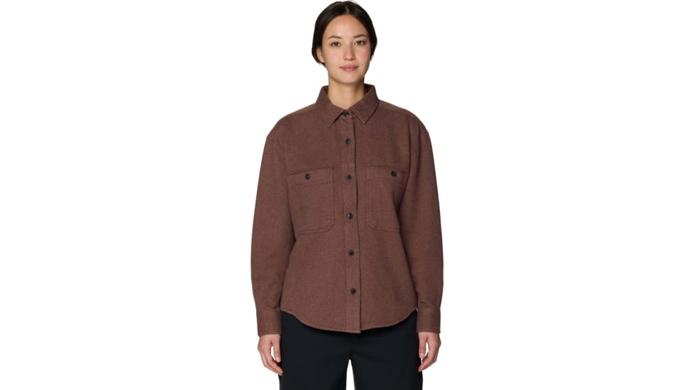 Mountain Hardwear Plusher Relaxed Long Sleeve Flannel - Women's, Carob Heather, L, 2129691219-219-L