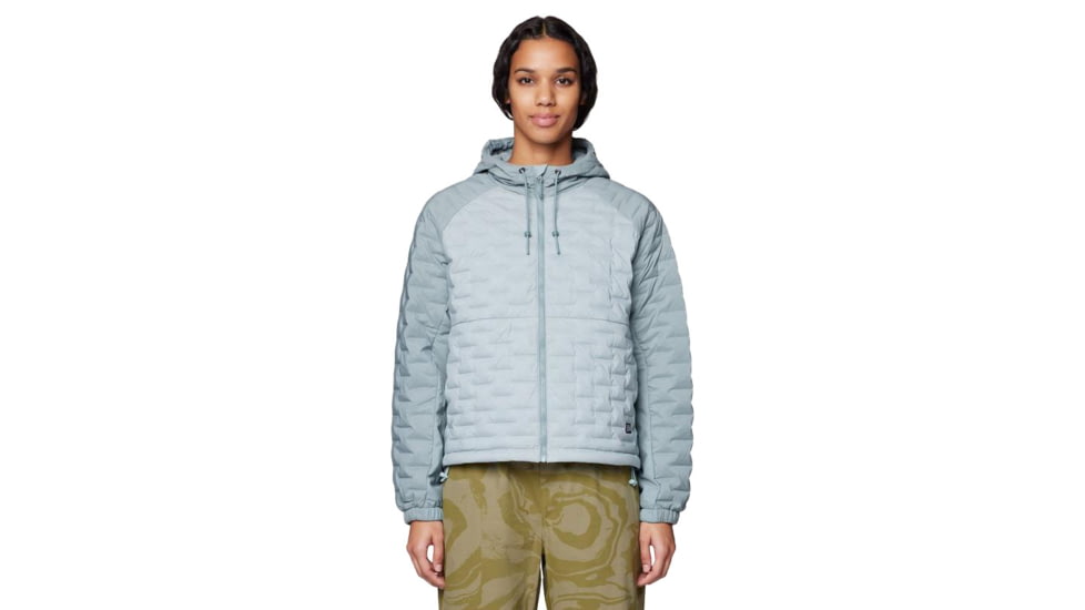 Mountain Hardwear Stretchdown Light Full Zip Hoody - Women's, Ice Shadow, Blue Sage, L, 2077681-461-L