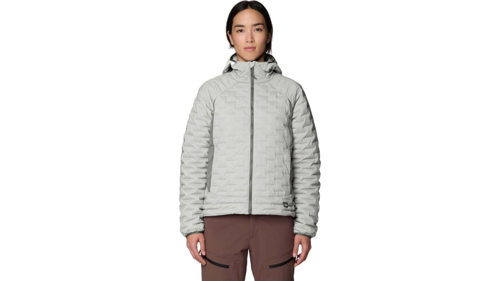 Mountain Hardwear StretchDown Light Hooded Jacket - Women's, Gamma Grey, M, 2166431087-087-M