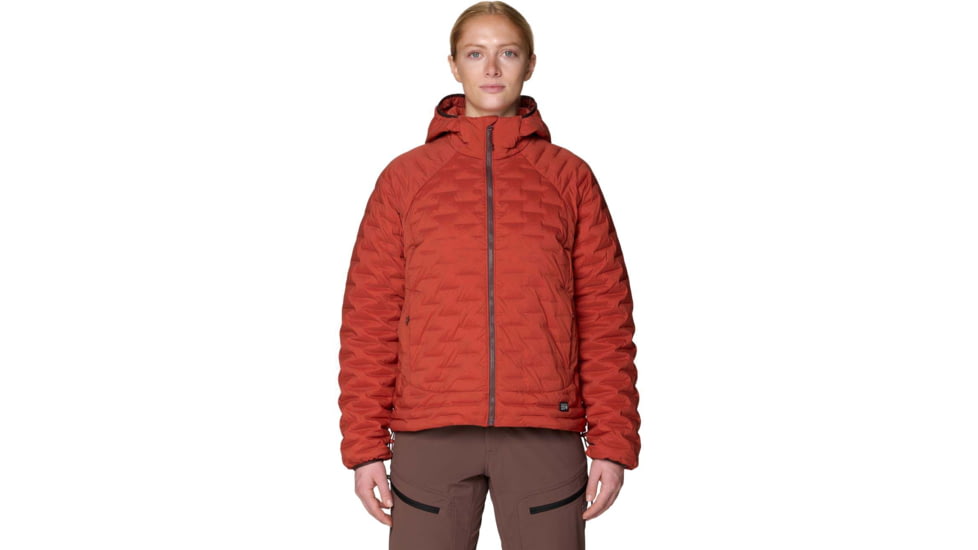 Mountain Hardwear StretchDown Light Hooded Jacket - Women's, Mars Red, L, 2166431844-844-L