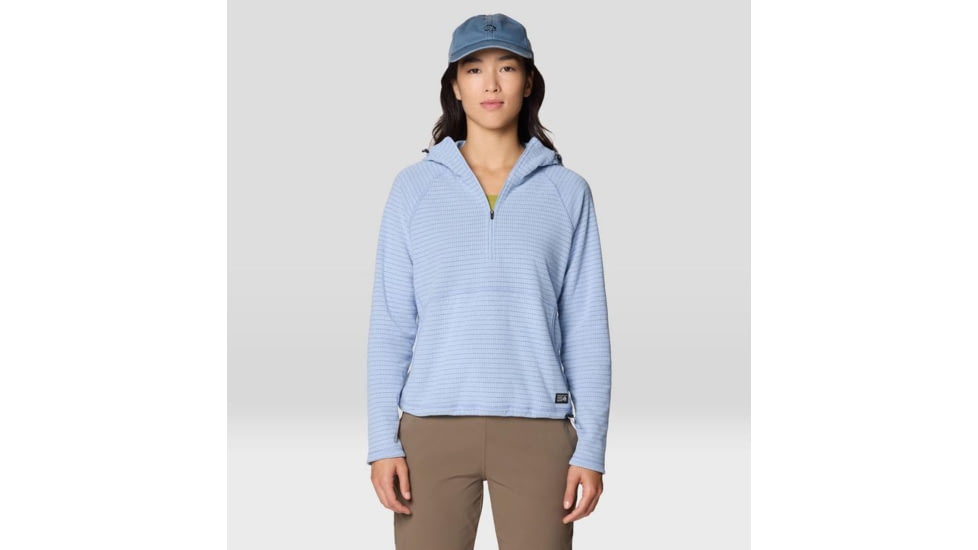Mountain Hardwear Summit Grid Half Zip Hoody - Women's, Beach Breeze, L, 2105641-471-L