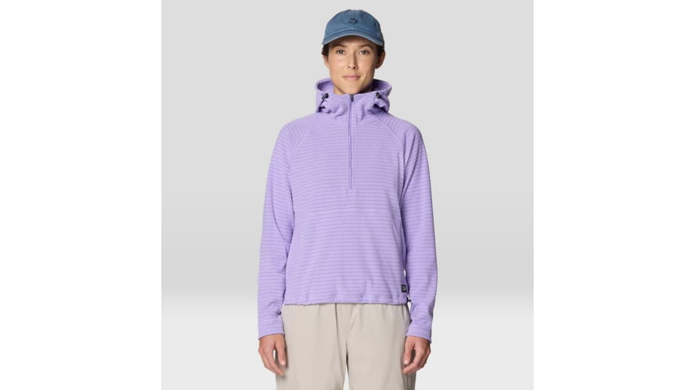 Mountain Hardwear Summit Grid Half Zip Hoody - Women's, Harbor Violet, XL, 2105641-560-XL