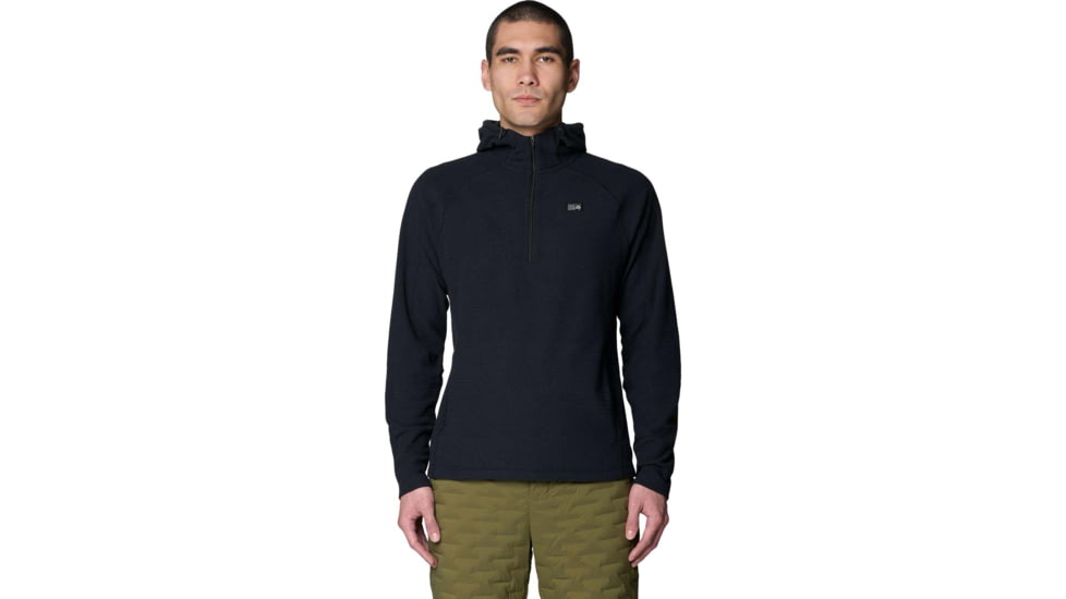 Mountain Hardwear Summit Grid Zip Hoody - Men's, Black, L, 2166791010-010-L