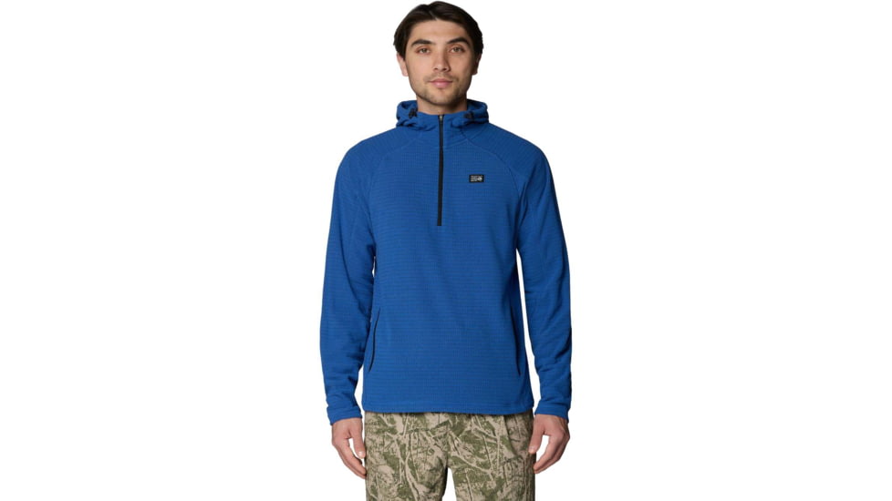 Mountain Hardwear Summit Grid Zip Hoody - Men's, Berry Blue, L, 2166791488-488-L
