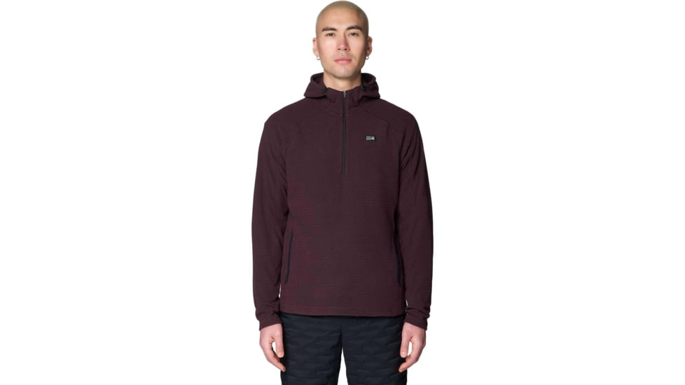 Mountain Hardwear Summit Grid Zip Hoody - Men's, Deep Mulberry, S, 2166791510-510-S