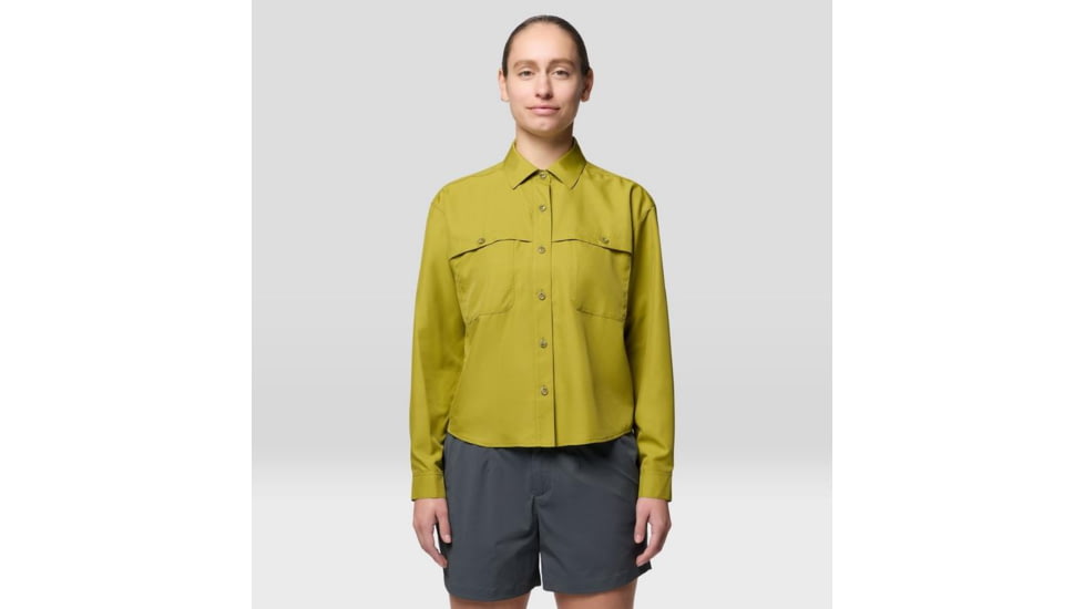 Mountain Hardwear Sun Drift Cooling Long Sleeve Shirt - Women's, Bright Fatigue, S, 2149161-331-S