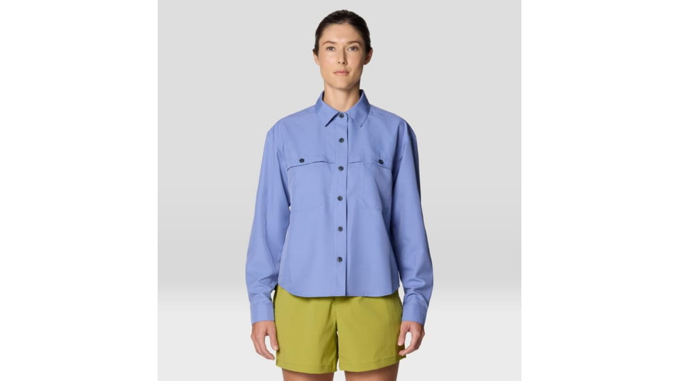 Mountain Hardwear Sun Drift Cooling Long Sleeve Shirt - Women's, Best Coast Blue, L, 2149161-448-L