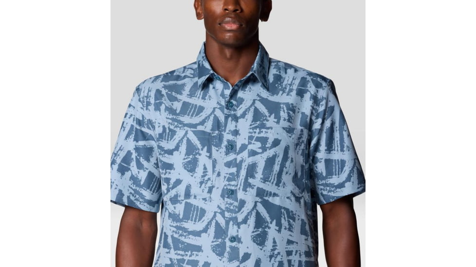 Mountain Hardwear Sun Drift Cooling Printed Short Sleeve Shirt - Mens
