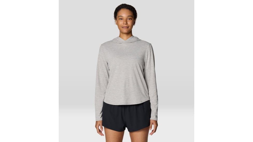Mountain Hardwear Sunblocker Long Sleeve Hoody - Women's, Half Moon Grey, XS, 2067761-059-XS
