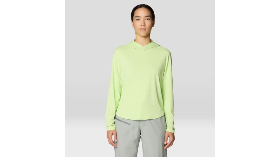 Mountain Hardwear Sunblocker Long Sleeve Hoody - Women's, Frozen In Lime, XL, 2067761-386-XL