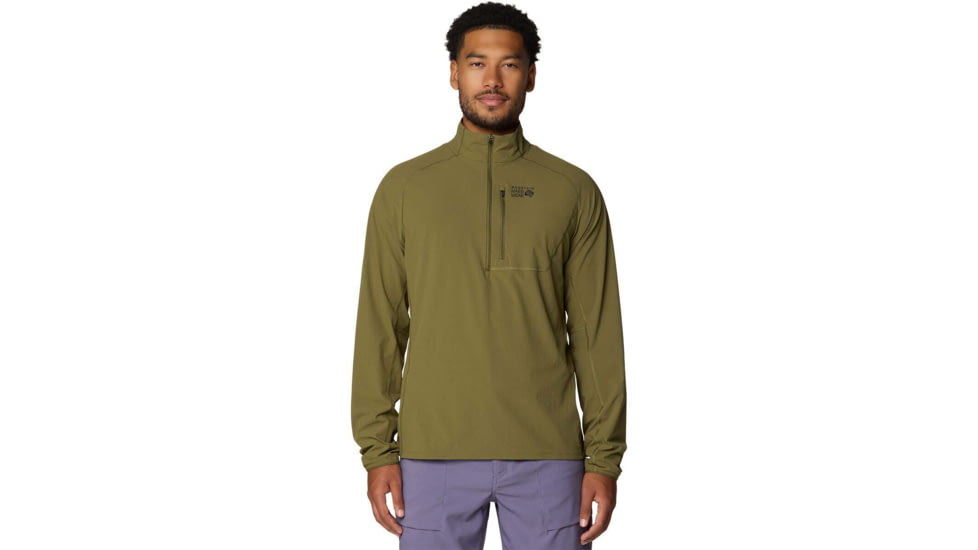 Mountain Hardwear Sunshield 1/2 Zip Top - Men's, Combat Green, XXL, 190423019649