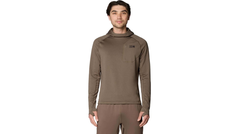 Mountain Hardwear Up First Tech Fleece Hoody - Men's, Tierra Heather, XXL, 2114021246-246-XXL