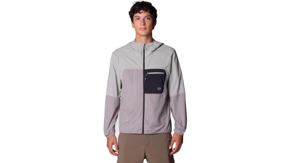 Mountain Hardwear Wind Veil Hooded Jacket - Men's, Approaching Storm, Half Moon Grey, L, 2146681-038-XXL