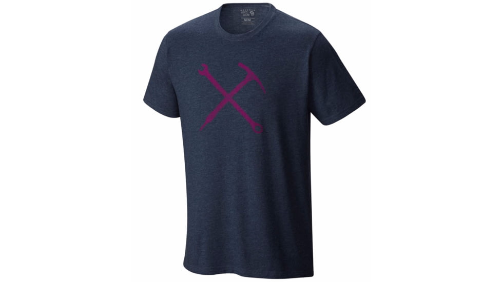 Mountain Hardwear Mountain Mechanic Short Sleeve Shirt - Men's-Heather Hardwear Navy-Small